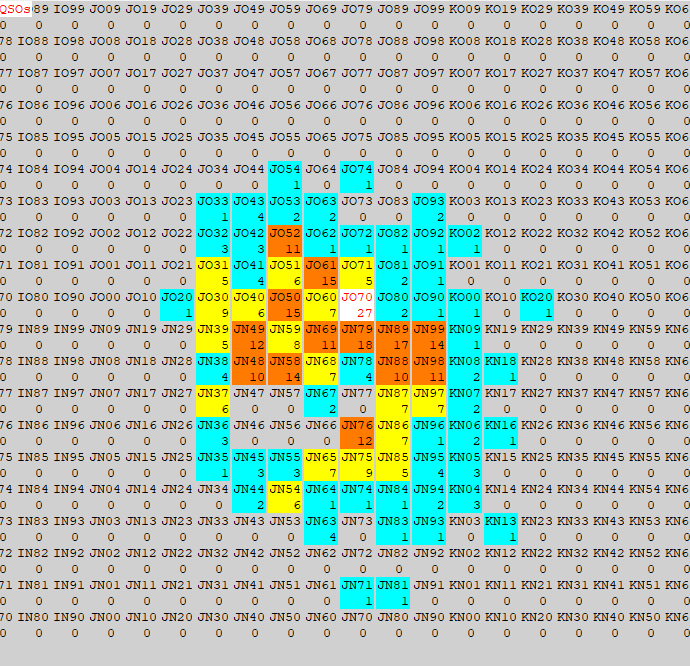 A1 Marconi Memorial 2025 - OK1KKI - lokátorová mapa
